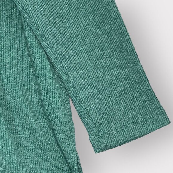 Woman Within Pullover Sweater Women Size 18/20 Green Cowl Neck Hi-Low Hem Knit - Picture 4 of 12